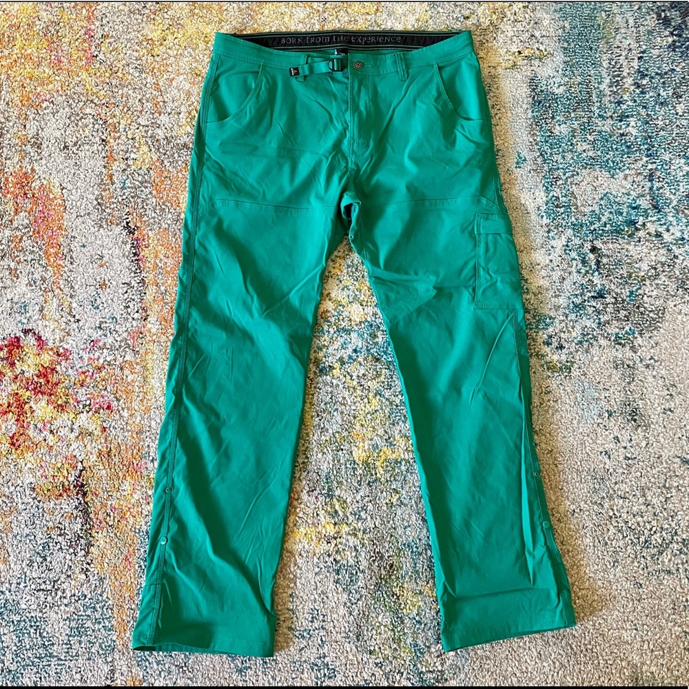 Prana Zion technical pants in green size 40W x 34L EUC